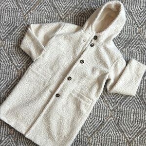A New Day Cozy Cream Hooded Coat Sz M